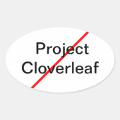 End Project Cloverleaf Ovaler Aufkleber (Vorderseite)