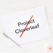 End Project Cloverleaf Ovaler Aufkleber (Umschlag)