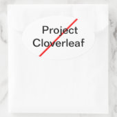 End Project Cloverleaf Ovaler Aufkleber (Tasche)