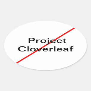 End Project Cloverleaf Ovaler Aufkleber