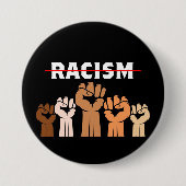 End Racism Multi Shade Fists Button (Vorderseite)