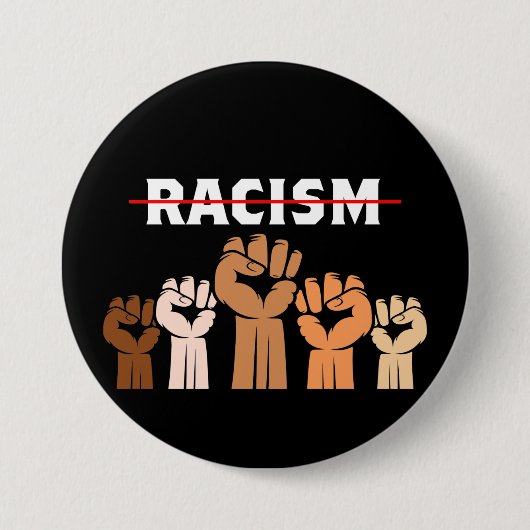 End Racism Multi Shade Fists Button (Vorderseite)