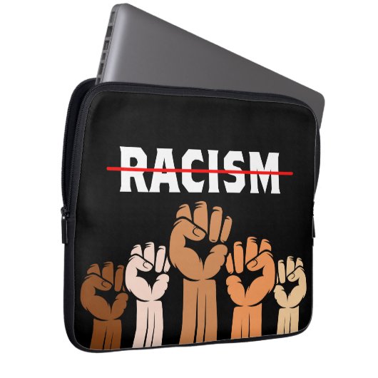 End Racism Multi Shade Fists Electronics Bag Laptopschutzhülle (Vorne Rechts)