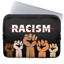 End Racism Multi Shade Fists Electronics Bag