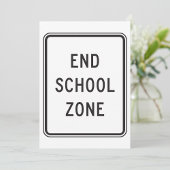 End School Zone Road Sign Einladung