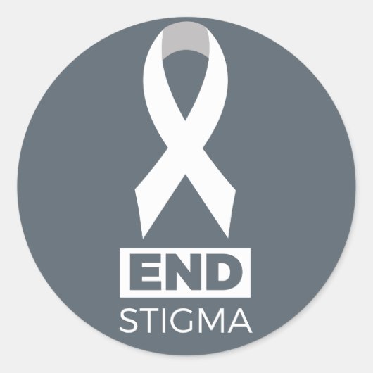 End Stigma for Lungenkrebs Runder Aufkleber (Vorderseite)