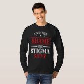 End The Shame The Stigma HIV AIDS Awareness Month T-Shirt (Vorne ganz)