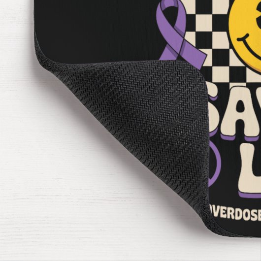 End The Stigma Save A Life Groovy Overdose Awarene Mousepad (Ecke)