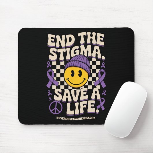 End The Stigma Save A Life Groovy Overdose Awarene Mousepad (Mit Mouse)