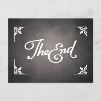 End Title Card postcard Postkarte