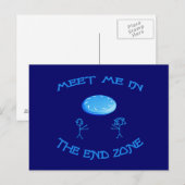 End Zone Frisbee Postkarte (Vorne/Hinten)