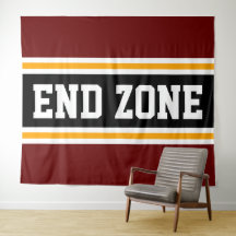 END ZONE Fun Fett Schwarz-weiße, rote Streifen