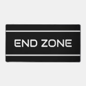 END ZONE Modern White Text Stripes On Bold Black Schreibtischunterlage (Vorderseite)