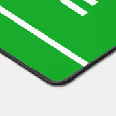 END ZONE Modern White Text Stripes On Bright Green Schreibtischunterlage (Ecke)