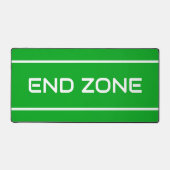 END ZONE Modern White Text Stripes On Bright Green Schreibtischunterlage (Vorderseite)