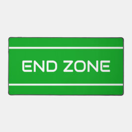 END ZONE Modern White Text Stripes On Bright Green Schreibtischunterlage