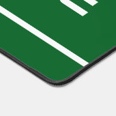 END ZONE Modern White Text Stripes On Deep Green Schreibtischunterlage (Ecke)