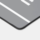 END ZONE Modern White Text Stripes On Medium Gray Schreibtischunterlage (Ecke)