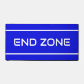 END ZONE Modern White Text Stripes On Royal Blue Schreibtischunterlage (Vorderseite)