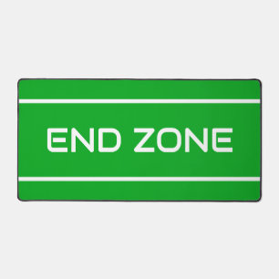END ZONE Moderne weiße Textstreifen auf hellgrün Schreibtischunterlage