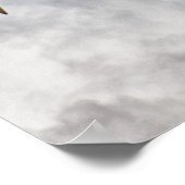 Endanflug mit sehr bewölktem Himmel Poster (Ecke)