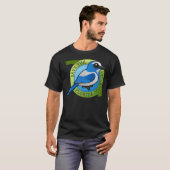 Endangered Florida Scrub-Jay Cartoon Bird Conserva T-Shirt (Vorne ganz)