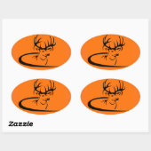 Endaufkleber von Blaze Orange Hunt Ovaler Aufkleber (Blatt)