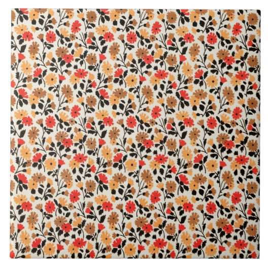 Endblätter der Art Blume Muster Fliese (Vorderseite)