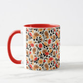Endblätter des Art floral Muster Tasse (Links)
