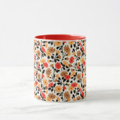 Endblätter des Art floral Muster Tasse (Zentrum)