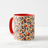 Endblätter des Art floral Muster Tasse (Vorderseite Links)