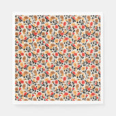 Endblätter des Kunstblumenmusters Serviette (Vorderseite)