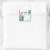 Endbrenner, Bachelorette, Bridal Quadratischer Aufkleber (Tasche)