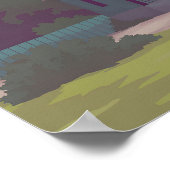 Endcliffe Park Sheffield Travel Poster (Ecke)