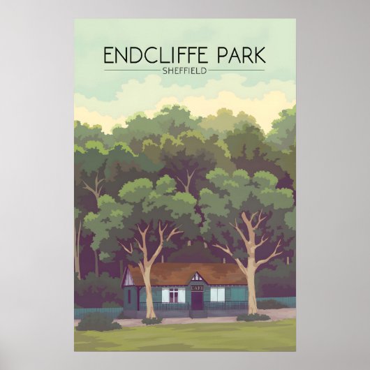 Endcliffe Park Sheffield Travel Poster (Vorne)