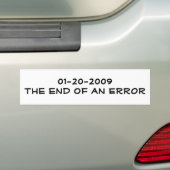 Ende 01-20-2009The eines FEHLERS Autoaufkleber (Auf Auto)