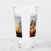 Ende Abend Arizona Wüstenlandschaft / Saguaro Kakt Glas (Links)