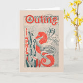 Ende April 1896 | Vintages Magazin Karte (Gelbe Blume)