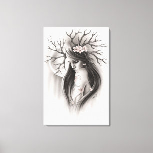 Ende der Anfang Frühlings-Kirschblüten-Leinwand Leinwanddruck