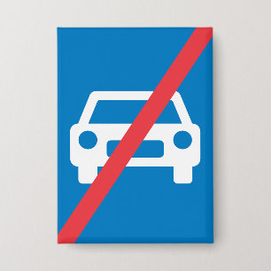 Ende der Autobahn Verkehrszeichen Button