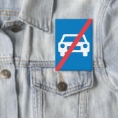 Ende der Autobahn Verkehrszeichen Button (Insitu)