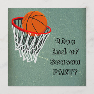 Ende der Basketball-Saison Party Einladung