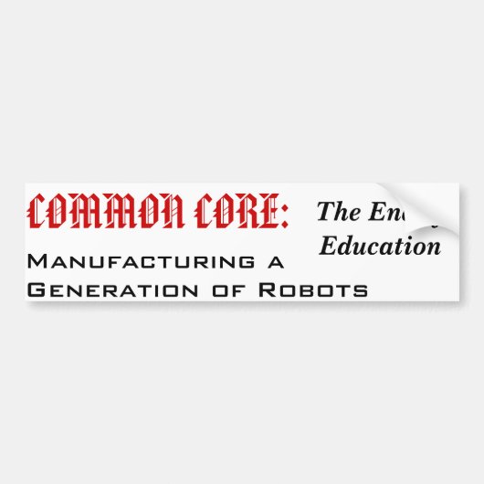 Ende der Bildung? Autoaufkleber (Vorne)