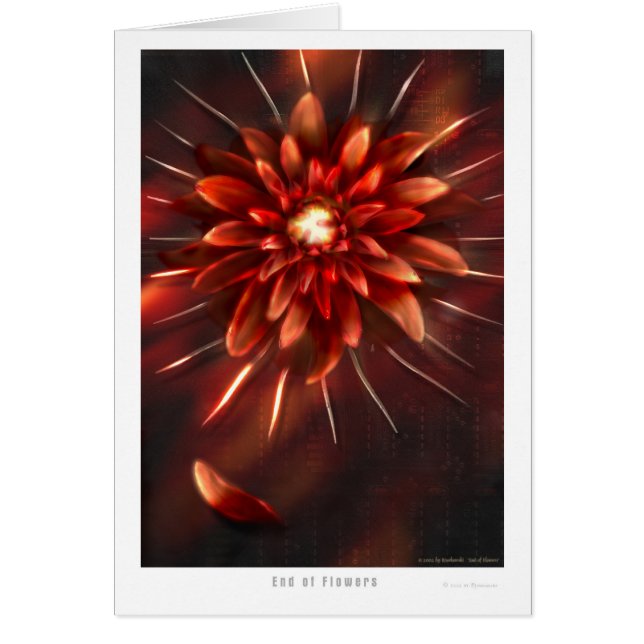 Ende der Blumen - Karte (Vorne)