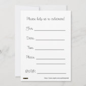 Ende der Chemo-Party Einladung für Chemopatienten (Rückseite)