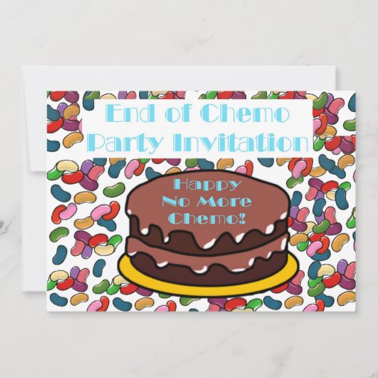 Ende der Chemo-Party Einladung für Chemopatienten (Vorderseite)
