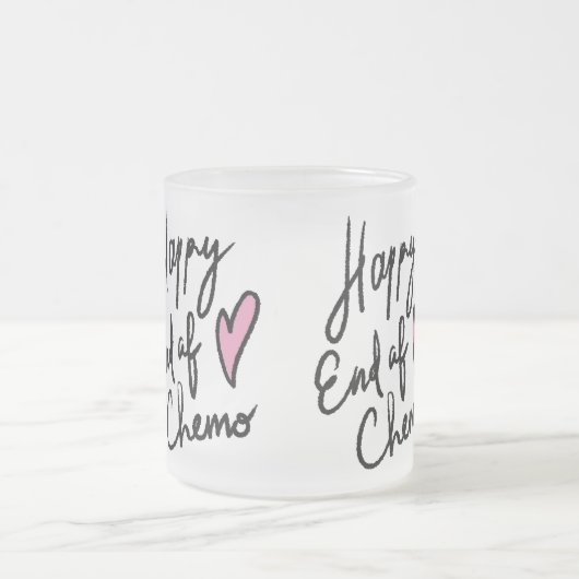 Ende der Chemo-Tasse, rosa weiße und schwarze Tass Mattglastasse (Mittel)