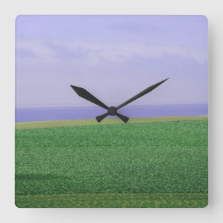 Ende der Erdklemme Quadratische Wanduhr