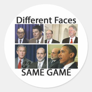 Ende der Fed-Aufkleber Runder Aufkleber