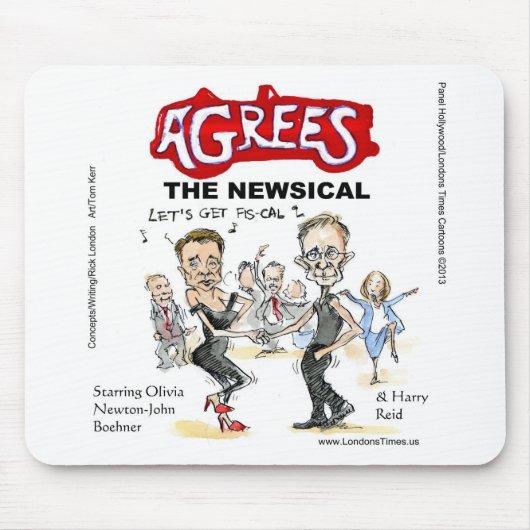 Ende der Fiskalklippe Funny Gifts Karten und T-Shi Mousepad (Vorne)